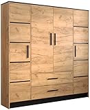 kleiderschrank eiche sonoma Korpus und Fronten aus Laminatplatte 16 mm