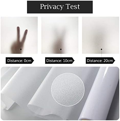 Amazon Brand - Umi Frosted Window Film-Opaque Privacy Film Non-adhesive Static Cling Glass Film Window Stickers for Home Bathroom Office-Frosted- 44.5×200