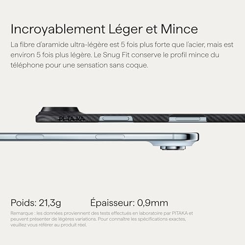 Coque iPhone Air pitaka compatible MagSafe étui fibre aramide - 2