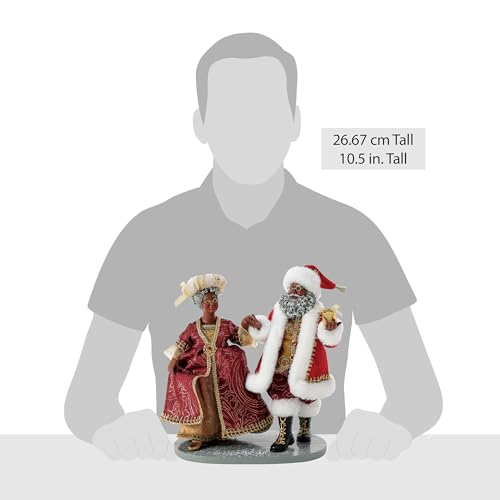 Figura de Papá Noel navideña de 10.5 pulgadas coleccionable multicolor de mesa 7