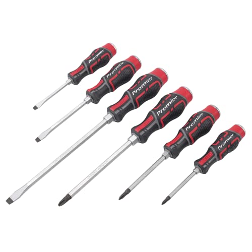 Sealey Hammer-Thru Screwdriver Set Red, 6pc - AK4940
