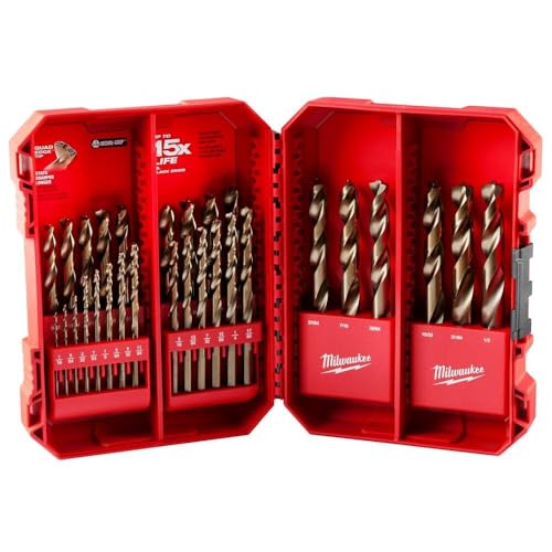 Milwaukee Electric Tools 48-89-2332 29Pc Cobalt Helix Drill Bit Set, Red