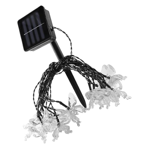 GALPADA Guirnalda de Luces Solares con Diseño de Mariposas LED de Luces de Hadas Impermeables y Coloridas para Decoración Exterior de Jardín Patio y Césped Resistentes todo Clima