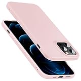 ESR Coque Compatible avec iPhone 6.1 Pouces 12 et 12 Pro, Housse Silicone Caoutchoutée, Prise en Main Agréable, Séries Cloud Coque Souple, Rose