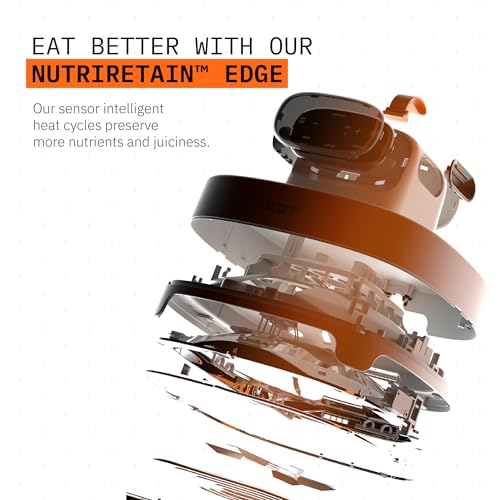 Image of EDT Luma ZERO COATING PureGlass Air Fryer Oven | 2.5L + 4.5L Dual Bowl | NutriRetain | 6-in-1 Multi Function | 100% Toxin Free No Ceramic, PFAS, PTFE, PFOA | 1500W (Origin Orange)