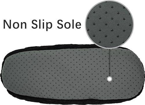 Image of BenSorts Men Fuzzy Slipper Socks with Grippers Non Slip Indoor House Socks Christmas Gifts