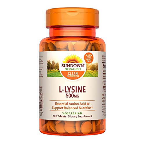 Sundown Naturals L-Lysine 500 Mg Essential Amino Acids, 100 Tablets (Packaging May Vary) #TOP21
