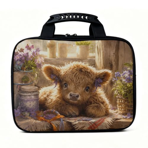NICTSHFHY Rustic Highland Cow Lunch Box Bag
