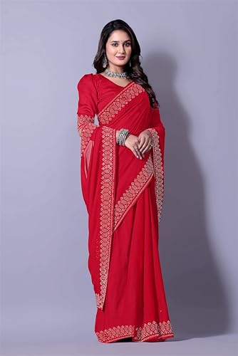 Image of FASHION Women's Trendy Banarasi Kanjivaram Navy Color Art Silk Saree with Blouse Material