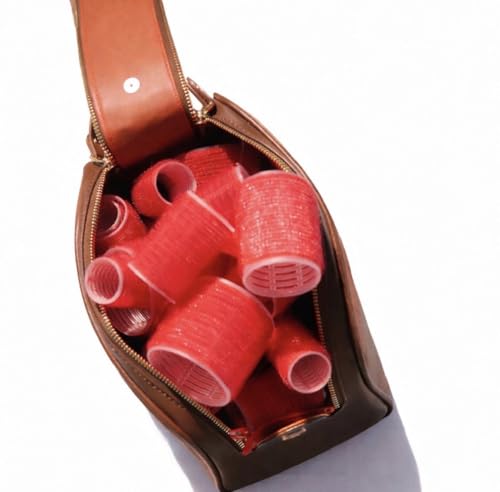 RPZL Caroline Malloy Professional Hair Rollers Set, Red Self-Grip Curlers