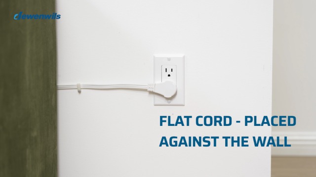 DEWENWILS 6FT Flat Plug Extension Cord, 3 Prong Ultra Thin Power