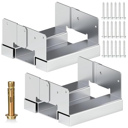 Bnnlqpsttg Base de Poste Galvanizado Base de Poste de Terraza de Poste Base para Hormigón