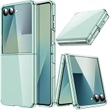JETech Cover per Samsung Galaxy Z Flip 7 2025, Cristallo Trasparente PC Rigido Guscio, Antigraffio Antiurto Sottile Protettiva Cellulare Custodia (Mint)