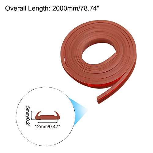 Image of uxcell U Shape Furniture Edge Banding, 2M Self Adhesive Flexible Edging Trim, 4x12mm TPE Edge Guards for Cabinets Furniture Repair Restoration, Brown