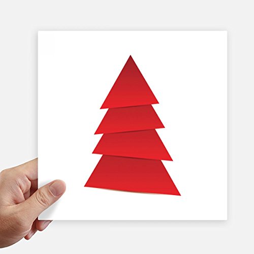 Pegatinas de origami DIYthinker 20cm vinilo decorativo árbol Navidad para pared y portátil 2