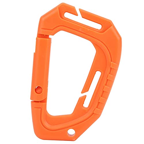 10ピース プラスチックカラビナ D型カラビナ 操作簡単 滑り止め 脱落防止 コンパクト 軽量 多用途 アウトドア装備