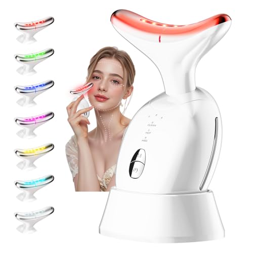 7 Color Facial Massager for Face and Neck, Portable Face Sculpting Tool with...