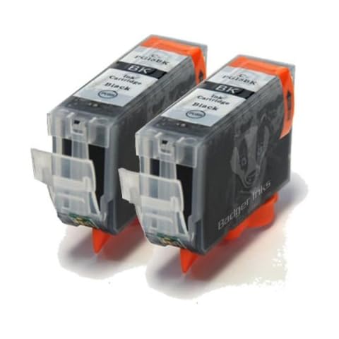 PGI5BK / PGI-5BK x2 Black Non-OEM Ink Cartridges with CHIP - PG15 Cover