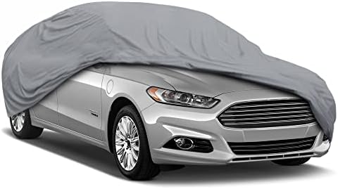 Motor Trend 4-Layer 4-Season Waterproof Car Cover All Weather Water-proof Outdoor UV Protection for Heavy Duty Use Full Cover for Cars Up to 190"