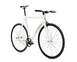 Throne Cycles Phantom Series Complete Alloy 6061-T6 Frame with Carbon Alloy Fork Single Speed Bike (59, White)