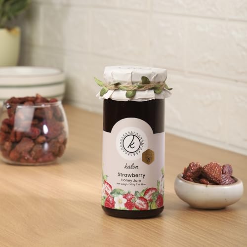 Image of KALON 100% Natural Strawberry Jam | Made with 100% Kalon Honey | No Added Sugar and Preservatives - 300 gm