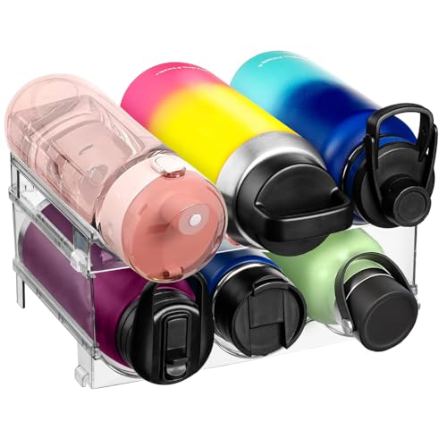ClearSpace Water Bottle Organizer for Cabinet – Stackable Water Bottle