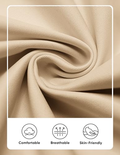 Image of COOFANDY Mens Casual Chino Pants Elastic Waist Classic-Fit Dress Slacks | Hybrid Waistband, Flat Front, Lightweight, Stretchy, Comfortable, Straight Leg, Business Casual Trousers