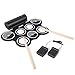 Electronic Drum Sets Travel-Ready 7-Pad Foldable Drum Kit with Built-In Sound Output, Practical Practice Set for Teens Adults, Space-Saving Roll-Up Design for Home Training and Indoor Use