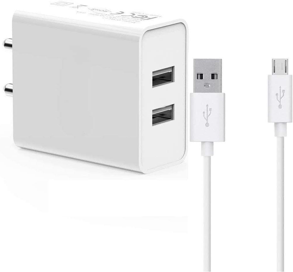 Fast Charger for Sony Ericsson Xperia ray Dual Port Fast Mobile Charger, Power Wall Charger,Hi Speed Travel Charger with 1m Micro USB Charging Data CableN Z5: (3.1 Ampere, White)