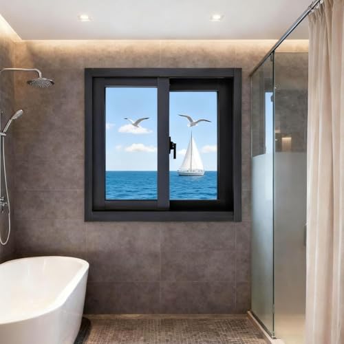 Ventanas de cobertizo de aluminio 40x60 cm con vidrio templado para casa móvil 7