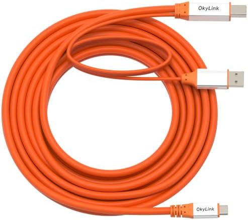 OkyLink Active USB 3.2 Gen 2 Type-C to B Printer MIDI Cable 10Gbps, 15ft