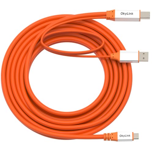 OkyLink Active USB 3.2 Gen 2 Type-C to B Printer MIDI Cable 10Gbps, 15ft