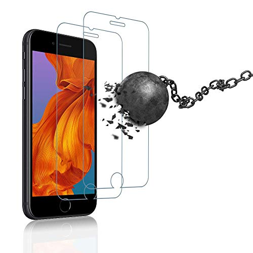 wsiiroon für iphone SE 2020, iPhone 8, iPhone 7 Panzerglas, [HD Klar Schutzfolie] [9H Härte] [Anti-Kratzen] [Blasenfrei] [Einfacher Montage], Glasfolie für iphone 7/8/SE 2020 [2 Stück]