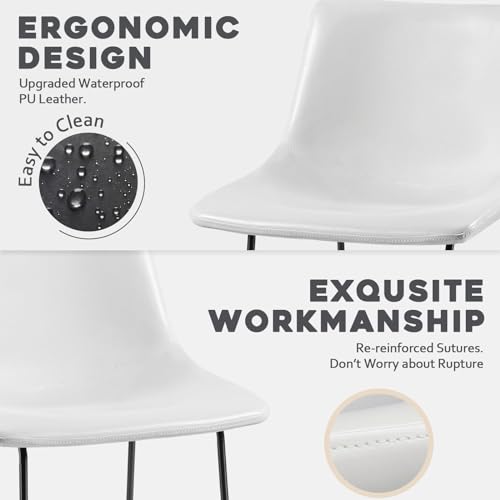 Image of Waleaf 30 Inch Counter Height Bar Stools Set of 4, Faux Leather Bar Chairs