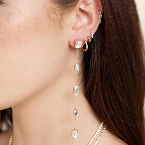 Ettika Gold Earrings for Women. Birthstone Gifts For Women. Iconic Crystal 18k Gold or Rhodium Plated Drop Earrings. Jewelry2