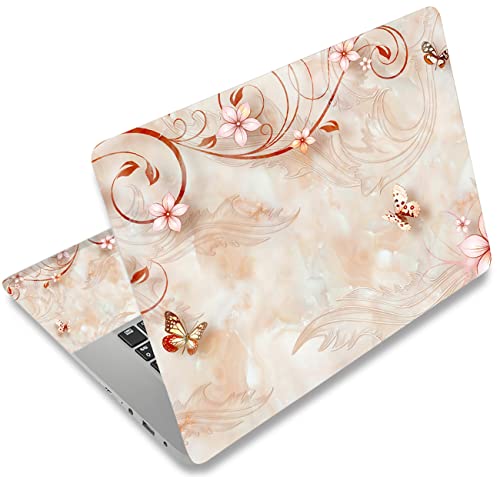 Film autocollant PC portable fleur vigne amovible pour ordinateur 12 13 14 15 15.6 pouces