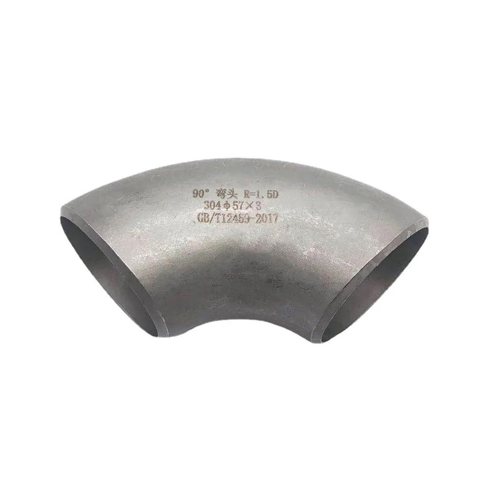 AARTERZZA 42 45 48 51 57 60 76 89mm 1-3/4" 2" 2-1/4" 2.5" 3" OD 304 Stainless Steel 90 Degree Elbow Butt Welded Pipe Fitting(76x4mm) Pipe Fitting