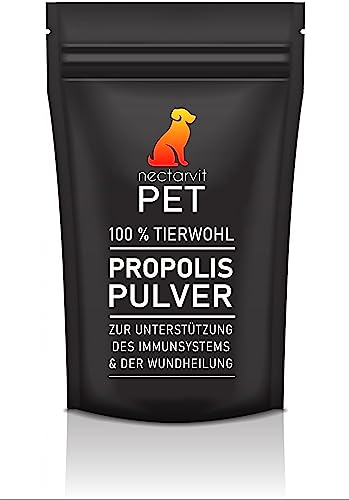 nectarvit PET Propolis Pulver - Die natürliche Wahl für die Gesundheit Ihres Tieres - 50 g
