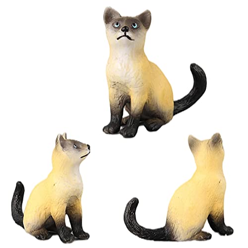 Estatuetas De Gato Realistas, Miniaturas De Gato, Conjunto De Brinquedos De Bonecos Educacionais De