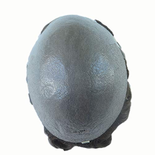 Hair Nature Toupee For Mens Hairpiece, Real Man Wigs Human Hair Replacement System, Thin Skin 0.03Mm Colored Hairpieces #18 #TOP5