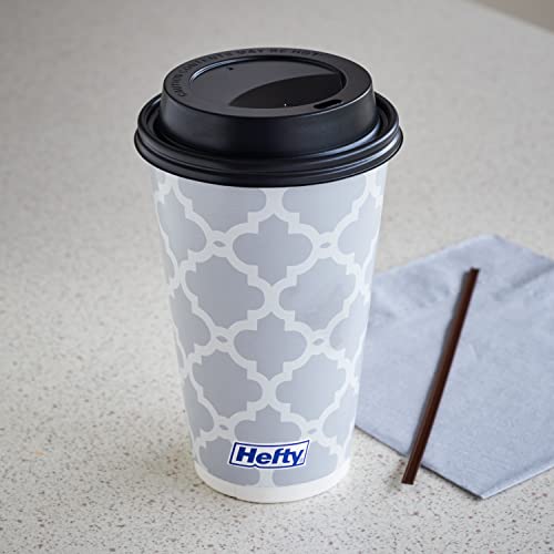 Hefty Paper Disposable Hot Cups with Lids, 16 Ounce, 20 Count Home