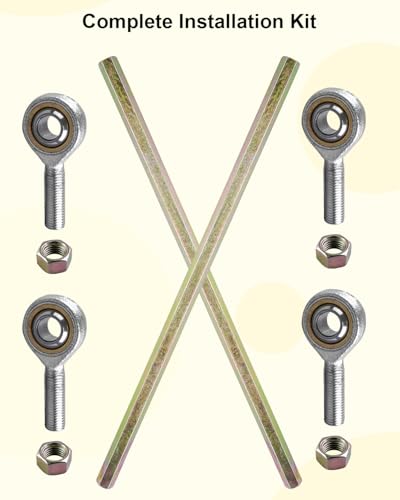 AUGREX 2 Pcs Adjustable Steering Shaft Tie Rod Ball Joint 310mm-340mm 10mm Hole, Fit for Mini Bike ATV Go Kart Moped Scooter Quad Off Road Steering Column Steering Suspension