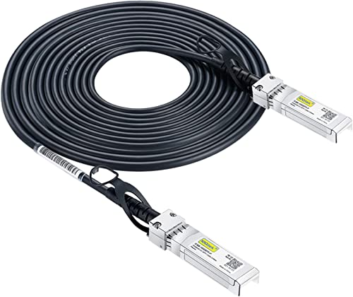 Image of 10Gtek 10G SFP+ DAC Twinax Cable, SFP+ to SFP+ Direct Attach Copper Passive for Cisco SFP-H10GB-CU8M, Ubiquiti UniFi, Meraki, Mikrotik, Fortinet, Netgear, D-Link, TP-Link and More, 8-Meter(26.2ft)