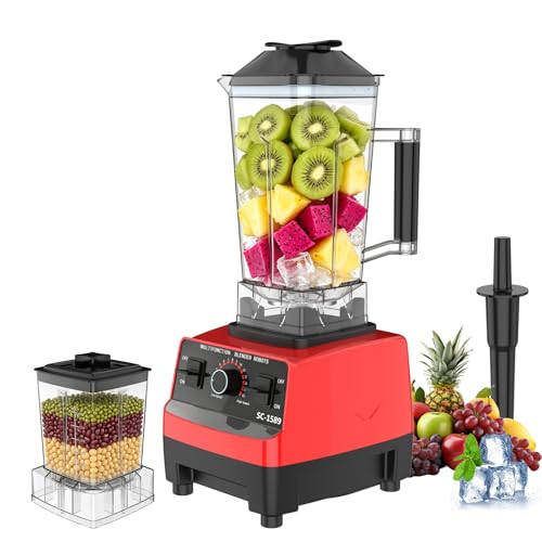 2-in-1 Blender for kitchen 2L Food Blender with Grinding Cup 2000W Jug Blender 15 Variable Speeds for Smoothies Shakes Frozen Blends Ice Crushing & Sauces
