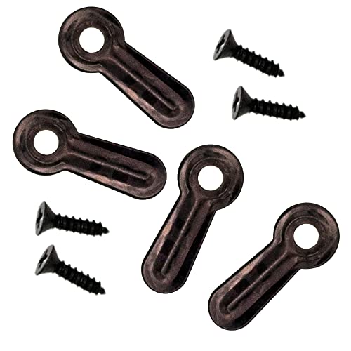 Image of 1 inch Black Photo Frame Turn Button Fasteners with Screws Pack of 10 Picture Frame Hardware Backing Clips
