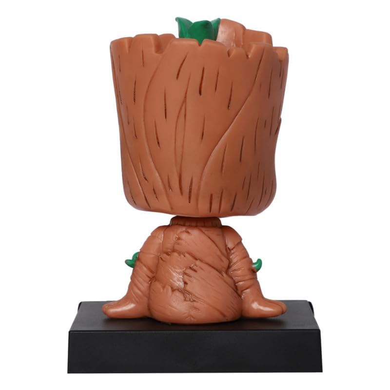 Image of Super Hero Action Figure Limited Edition Bobblehead with Mobile Holder for Car Dashboard, Office Desk & Study Table - Baby Groot