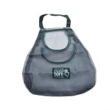 Opatiny Borsa portaoggetti riutilizzabile in cotone e lino, da appendere, per cucina, traspirante, da parete, per frutta e verdura (grande doppio)