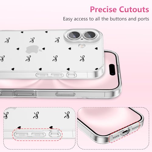 Coque iPhone 16 esthétique fine et transparente anti-rayures fille