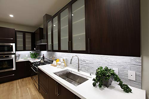 Tianyoelec Led Under Cabinet Lighting, 32 Inch, 18W, 1350Lm, Dimmable, Linkable, 3 Color Levels - 3000K/3500K/4000K, Hardwire Or Plug-In, 120V, Etl Listed, Bronze Finish #TOP5
