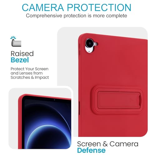 Coque Xiaomi Pad Mini 8.9 2025 rouge hybride antichoc avec support rigide - 5